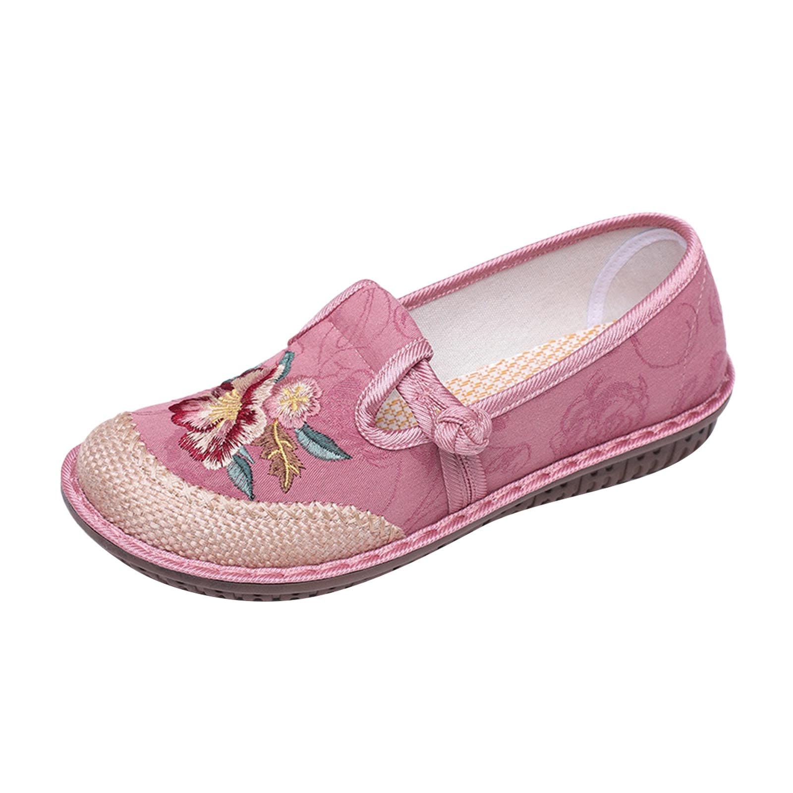 **Women's Navy Blue Ethnic Embroidered Casual Shoes - Comfortable Elastic Floral Print Slip-Ons for Everyday Wear | Perfect for Walking, Office & Outdoor Activities**    (Note: Removed redundant words like 