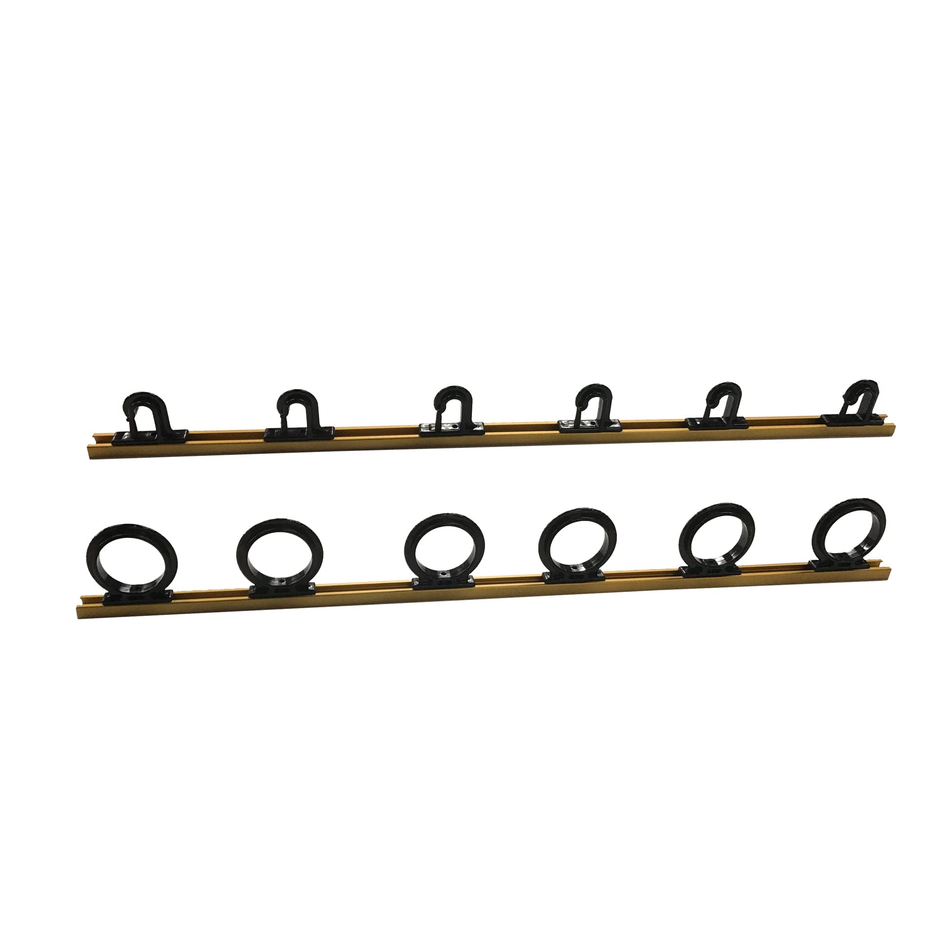 DU-BRO Fishing Trac-A-Rod Storage System - 4-Foot Rod Holder for Boat, Kayak, or Garage - Durable Black/Gold Design for Easy Rod Organization & Protection - Perfect for Anglers & Fishing Enthusiasts