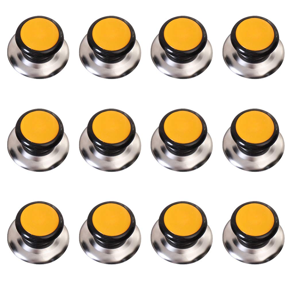 12-Piece Pot Lid Handle Replacement Set - Durable Pan Lid Knob Grip for Cookware Accessories - Perfect for Stovetop, Oven & Kitchen Safety (Black)