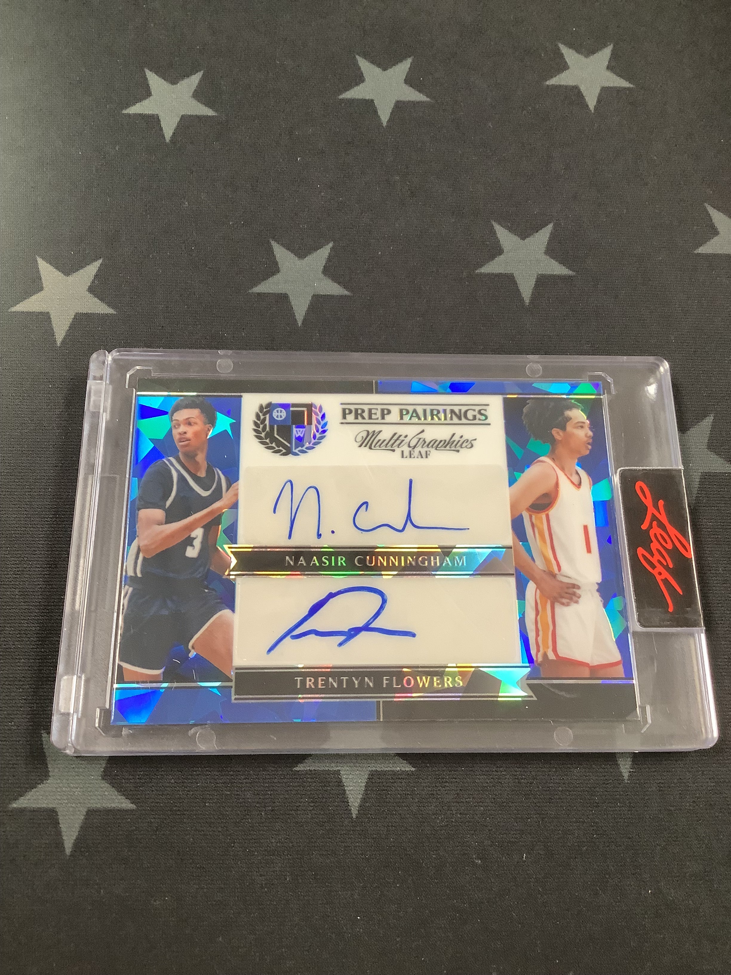 2023 Leaf Prep Pairings Cunningham/Flowers Auto #PP 8/35 - Rare Football Trading Card for Collectors & Fans - Perfect for Display, Investment & Gifting