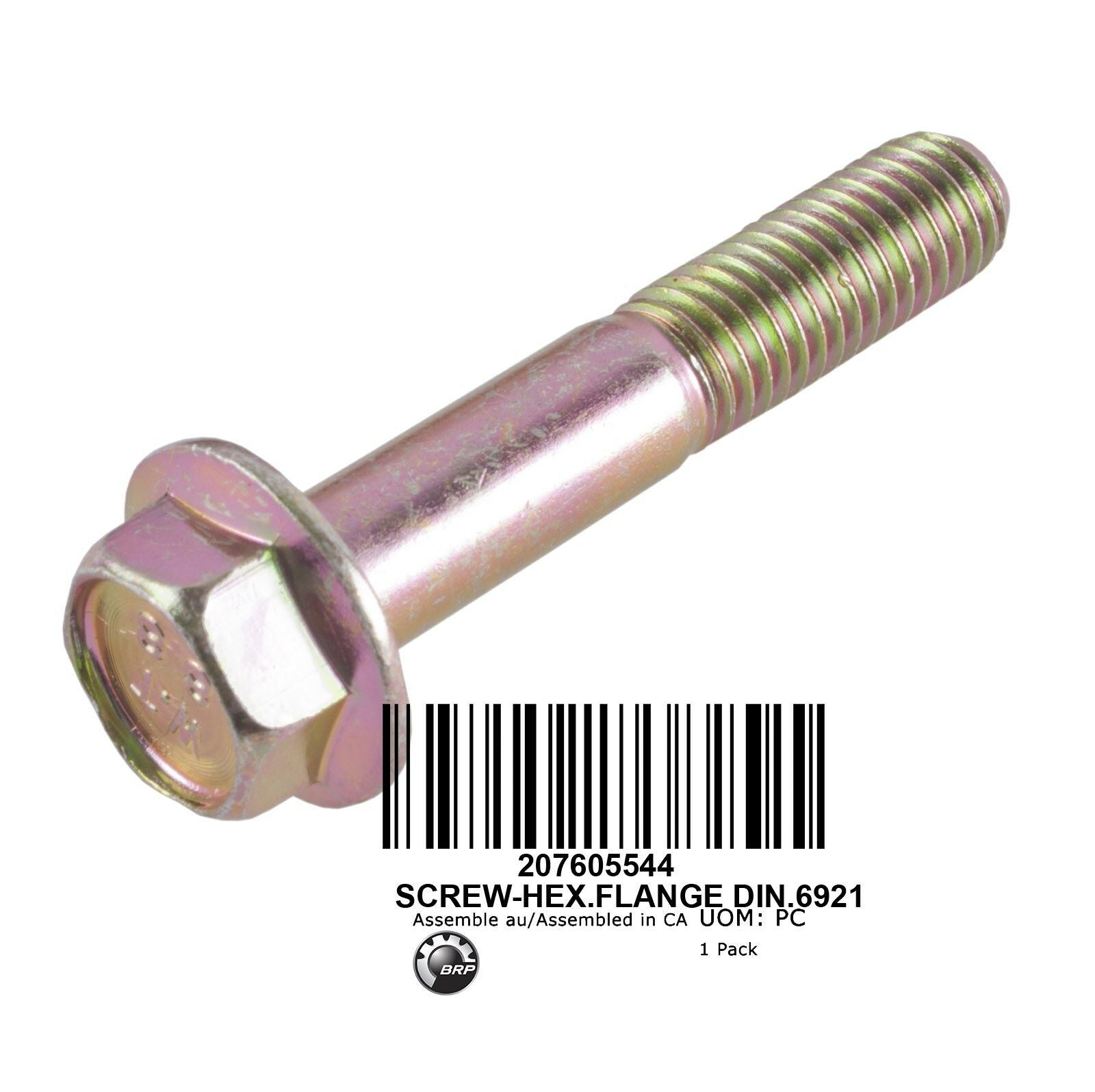 BRP Hex Flanged Screw 55mm x 10mm - Heavy Duty Metric Bolts for Motorcycles, ATVs & Powersports - Perfect for Engine Assembly & Vehicle Maintenance
