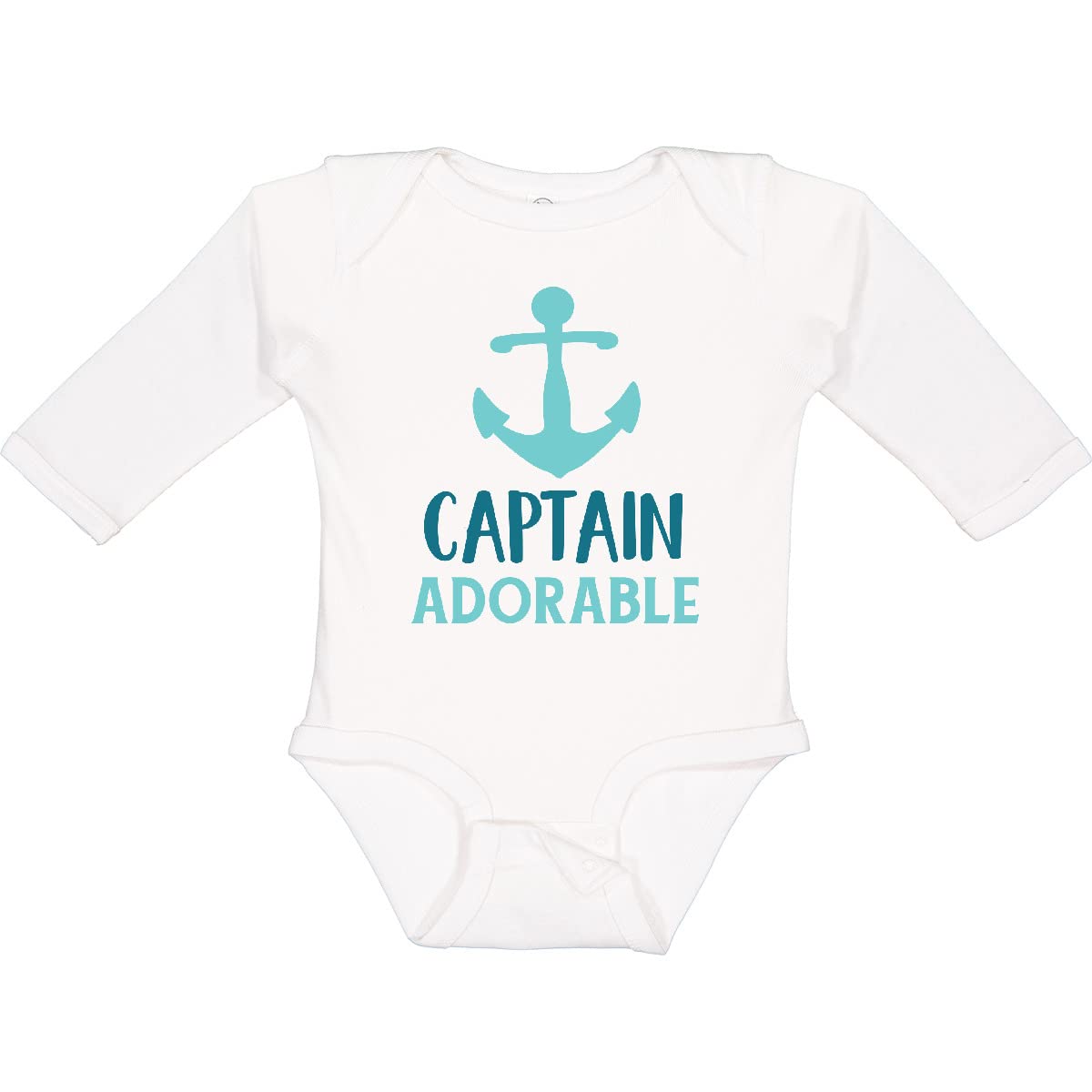 Inktastic Captain Adorable Sailor Boat Anchor Long Sleeve Baby Creeper - Perfect for Nautical Themed Outfits, Sailing Adventures & Baby Photoshoots