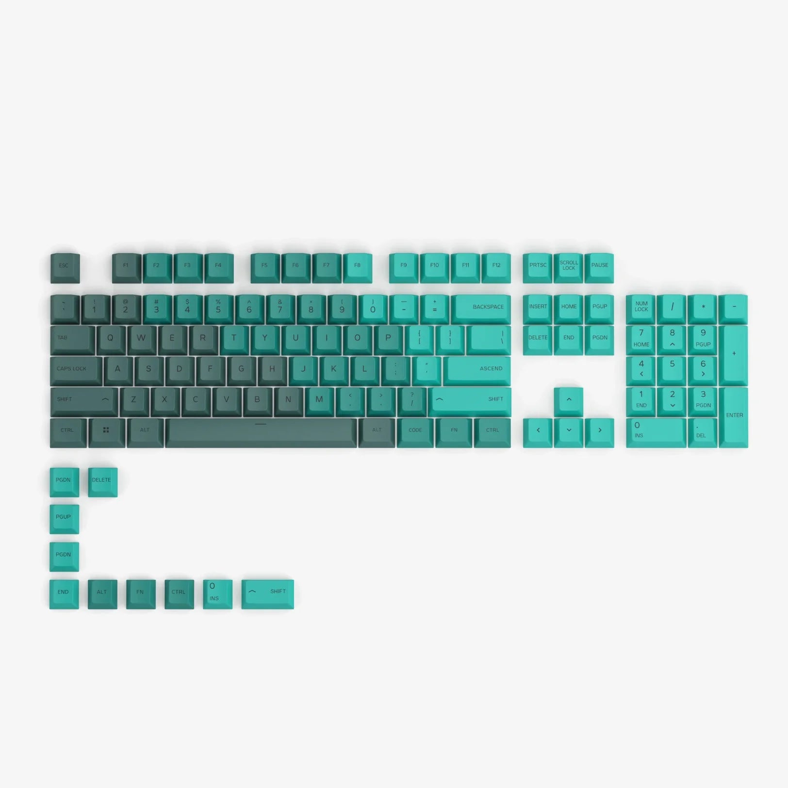 GPBT Rain Forest V1 Dye Sublimated Keycaps - Custom Mechanical Keyboard Keycaps for Gaming & Typing - Perfect for PC, Mac, and Laptop Keyboards