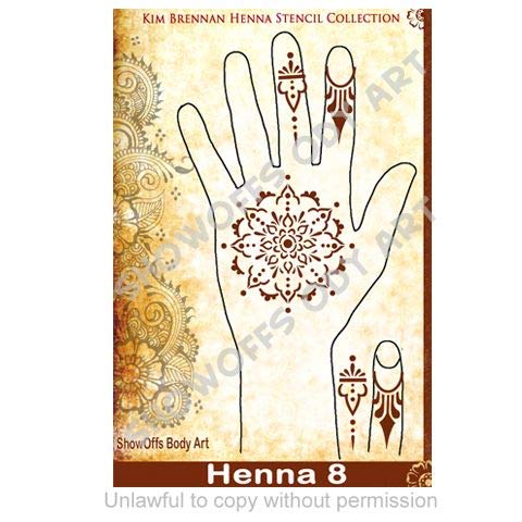 Professional Body Painting Airbrush Stencil Kit - 8 Piece Henna Design Templates for Face & Body Art | Perfect for Halloween, Cosplay, and Festival Makeup