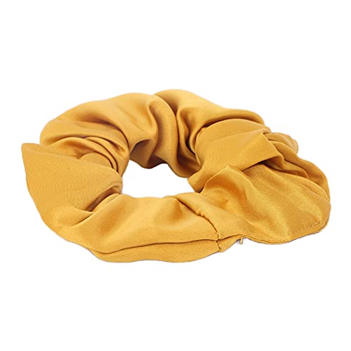 Cute Skin-Friendly Lightweight Hair Scrunchies - Portable Elastic Hair Ties for Women & Girls, Ideal for Daily Use, Workout, Dance, Party, Travel (Yellow)