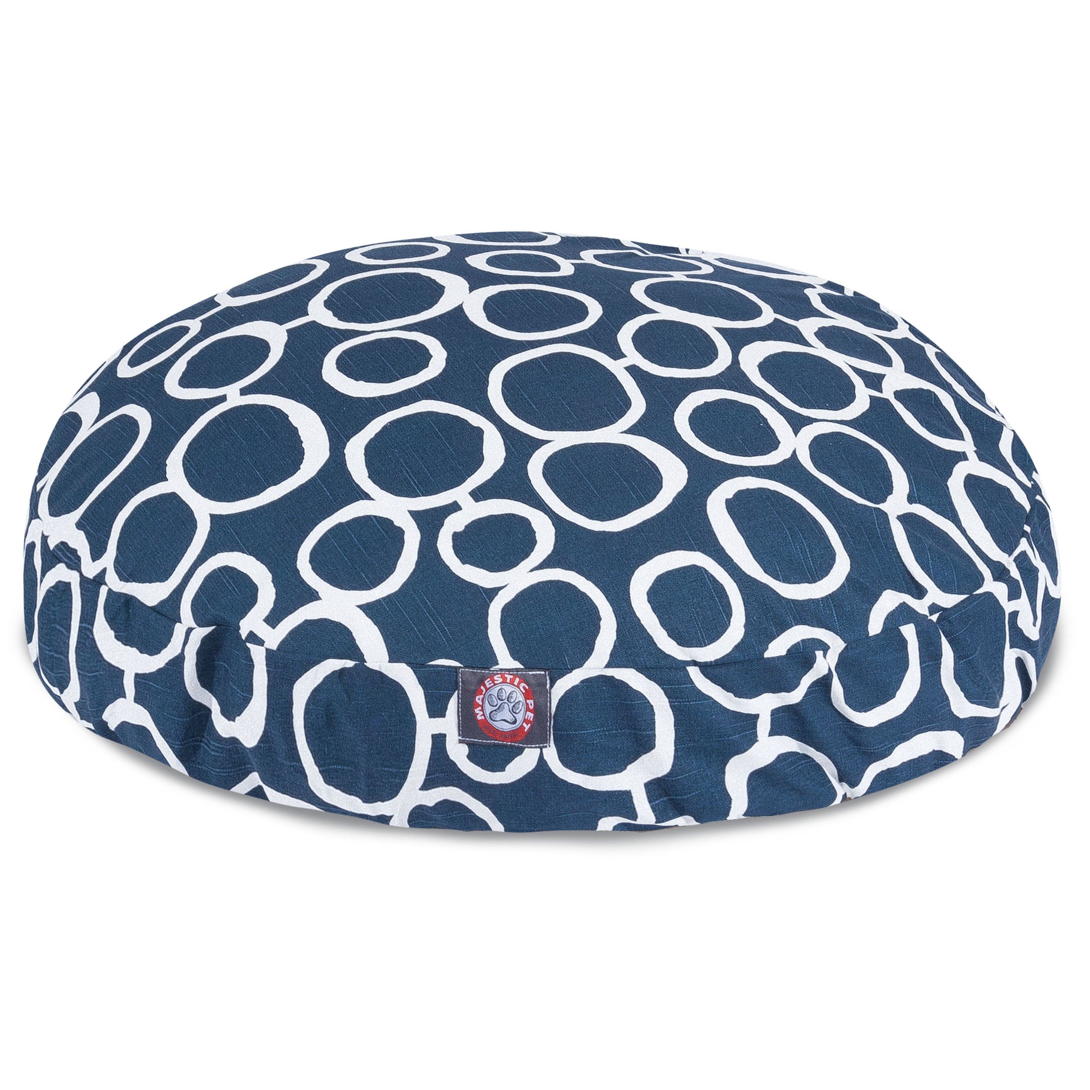 Majestic Pet Fusion Navy Blue Large Round Dog Bed - Soft & Comfortable Orthopedic Bed for Medium to Large Dogs - Perfect for Living Room, Bedroom, or Crate Use