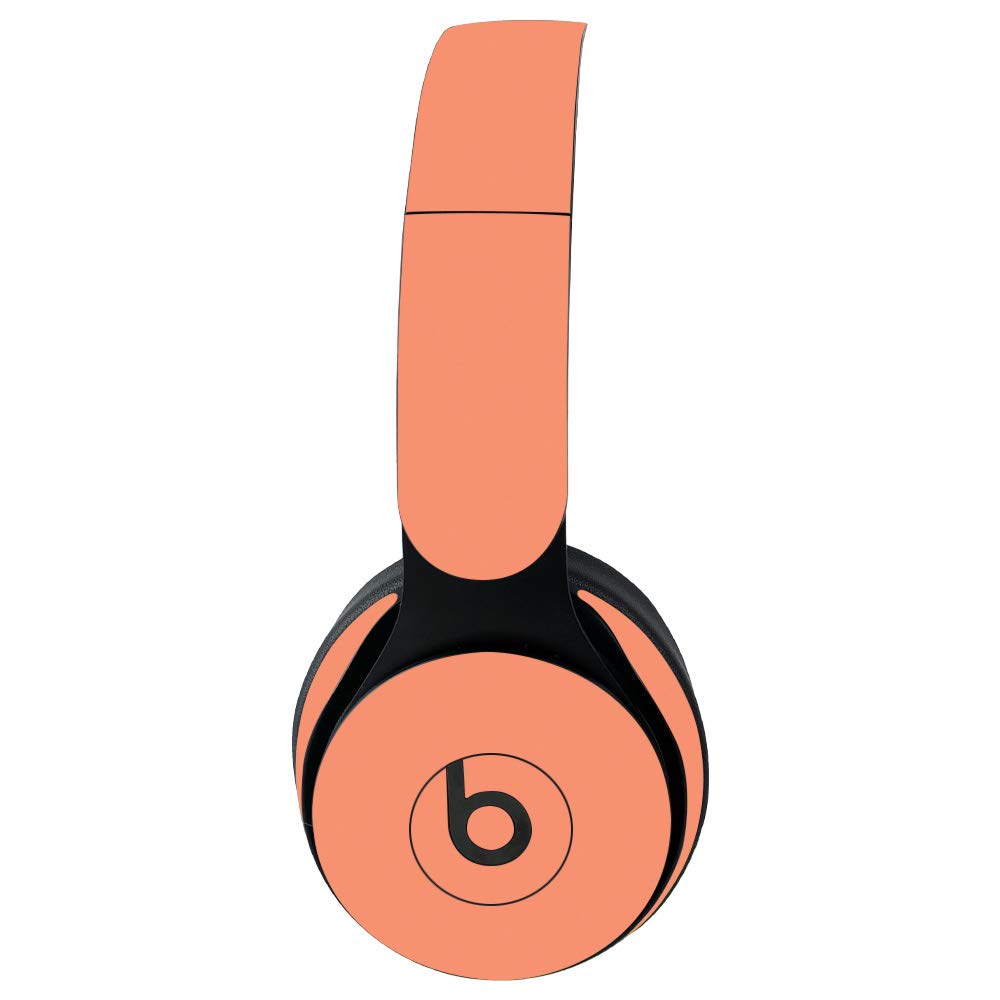 MightySkins Protective Vinyl Skin Wrap for Beats Solo Pro Wireless Headphones - Solid Peach | Durable, Customizable Decal Cover | Easy to Apply & Remove | Made in USA | Perfect for Gym, Travel & Daily Use