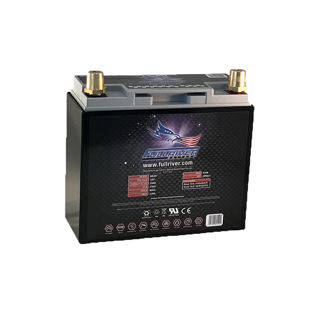 Fullriver HC20 Deep Cycle AGM Battery 12V 20Ah - Rechargeable Power for Solar Systems, RVs, Marine & Off-Grid Applications