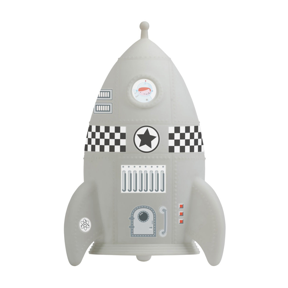 A Little Lovely Company Rocket Night Light for Kids - Cute LED Nursery Lamp for Bedroom, Baby Room Decor & Sleep Aid - Perfect for Bedtime Stories, Nighttime Comfort & Creating Cozy Atmosphere