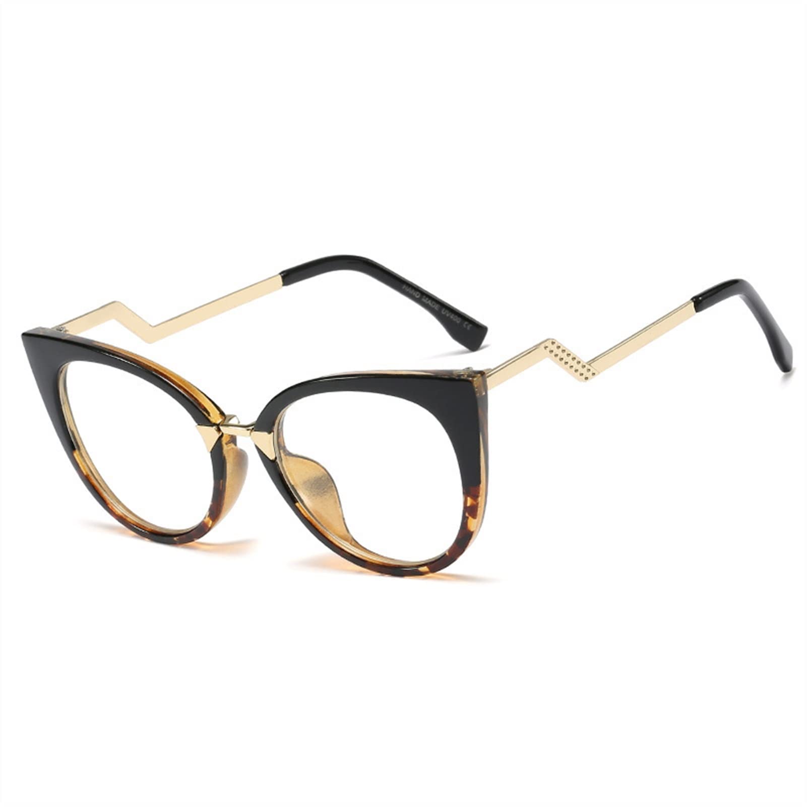 Trendy KDOQ Anti-Blue Light Reading Glasses for Women - Fashionable Cat Eye TR90 Frame with Wavy Temples | Lightweight & Durable | Perfect for Office Work, Screen Time & Reading