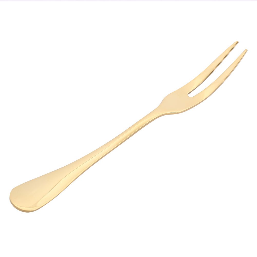 7Pcs Stainless Steel Appetizer Forks - Small Dessert Forks, Pickle Forks, Fruit Forks, Mini Cake Forks for Kitchen, Wedding, Party, Picnic, BBQ (Gold) - Perfect for Appetizers, Desserts, Fruits, and Cheese Platters