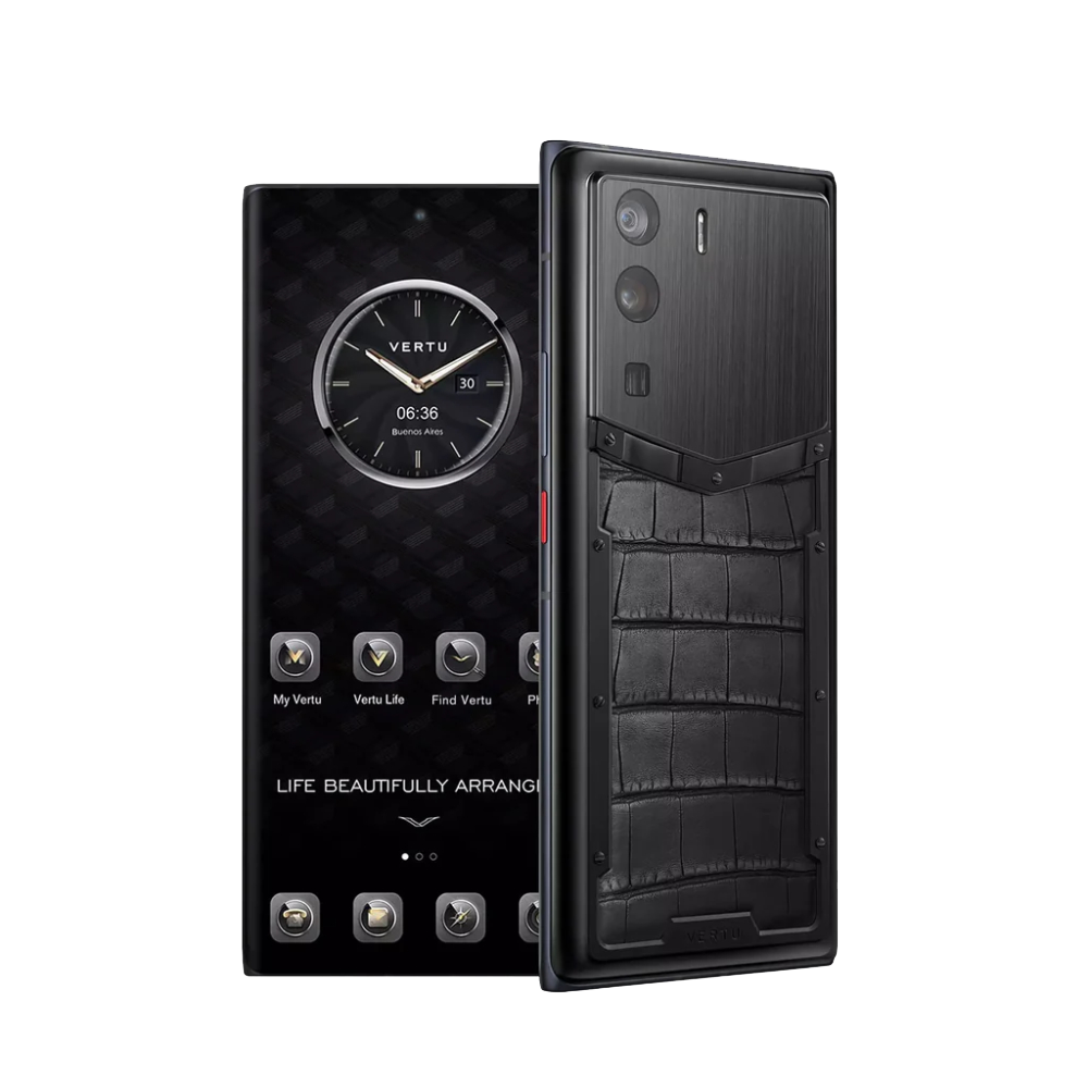 METAVERTU Basic Alligator Skin 5G Web3 Smartphone - Luxury Black Phone for Crypto & Blockchain Enthusiasts | Perfect for Secure Transactions, NFT Trading & Digital Lifestyle
