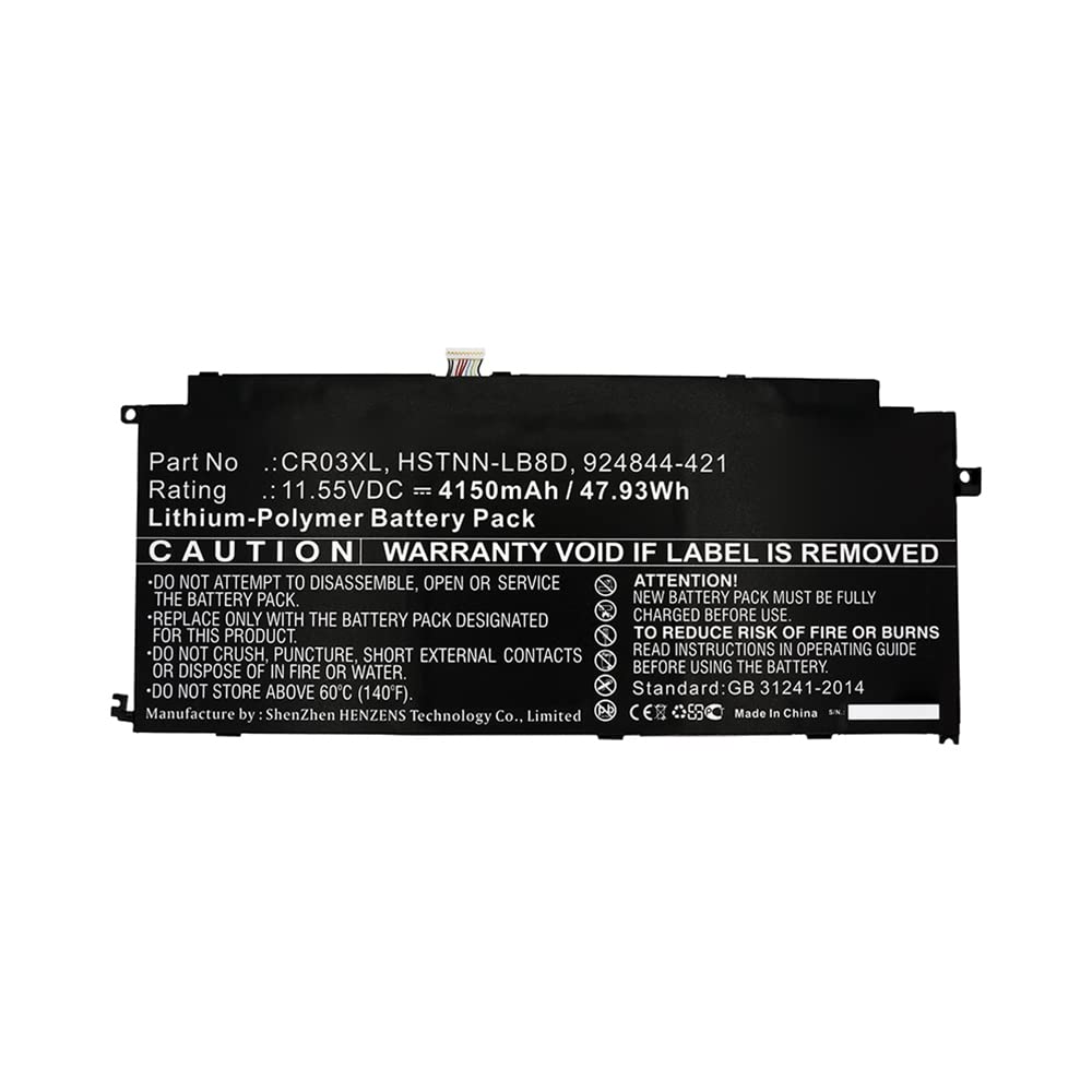 Synergy Digital Laptop Battery for HP 3GB60EA, 924844-421, 924961-855, CR03049XL - 11.55V Li-Polymer 4150mAh Replacement Battery - Perfect for Business, Travel & Remote Work