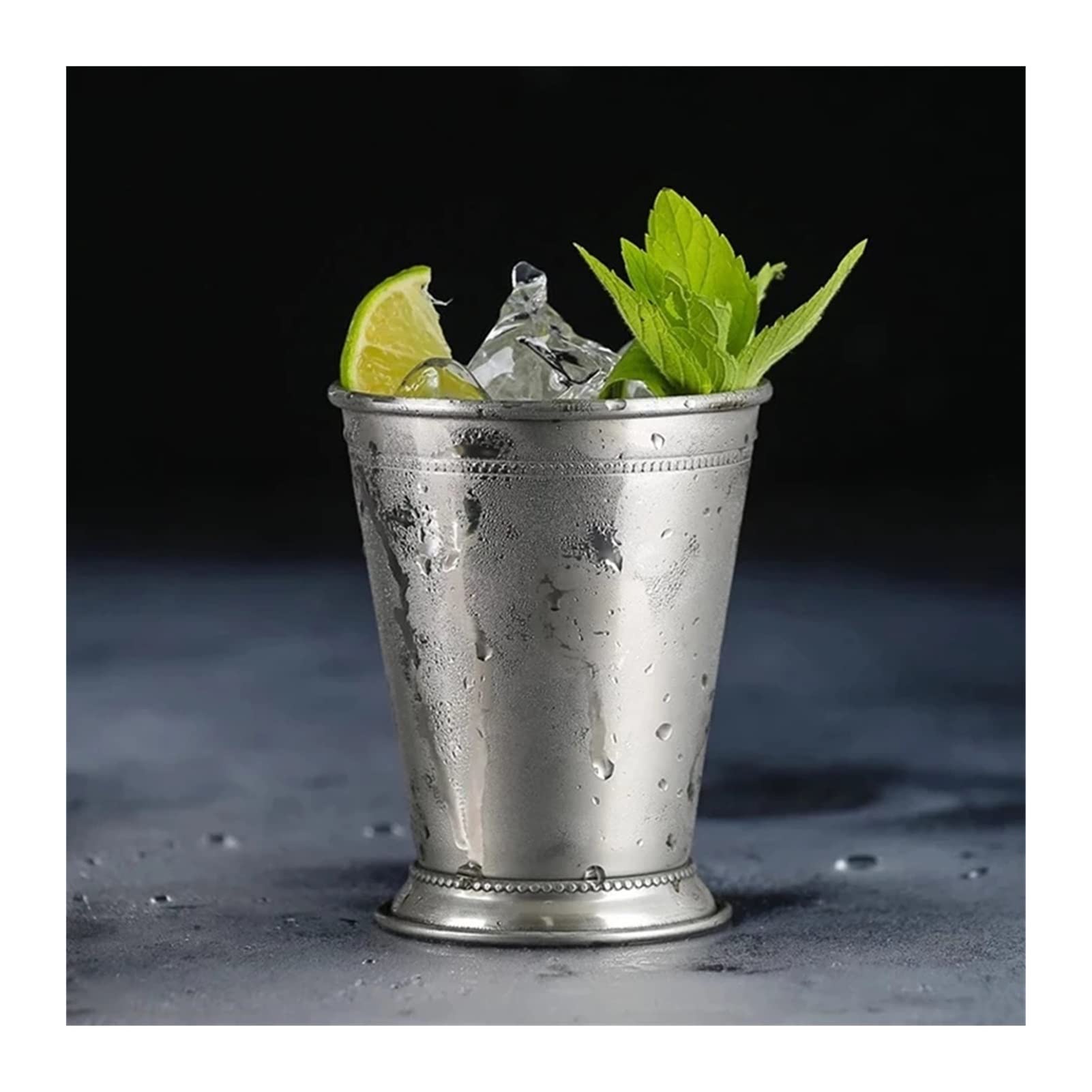 Premium 14 oz Stainless Steel Cocktail Cup - 400 ml Barware Mug in Silver & Gold | Ideal for Mojitos, Margaritas & Party Drinks | Mint Julep Cups for Home Bars & Restaurants