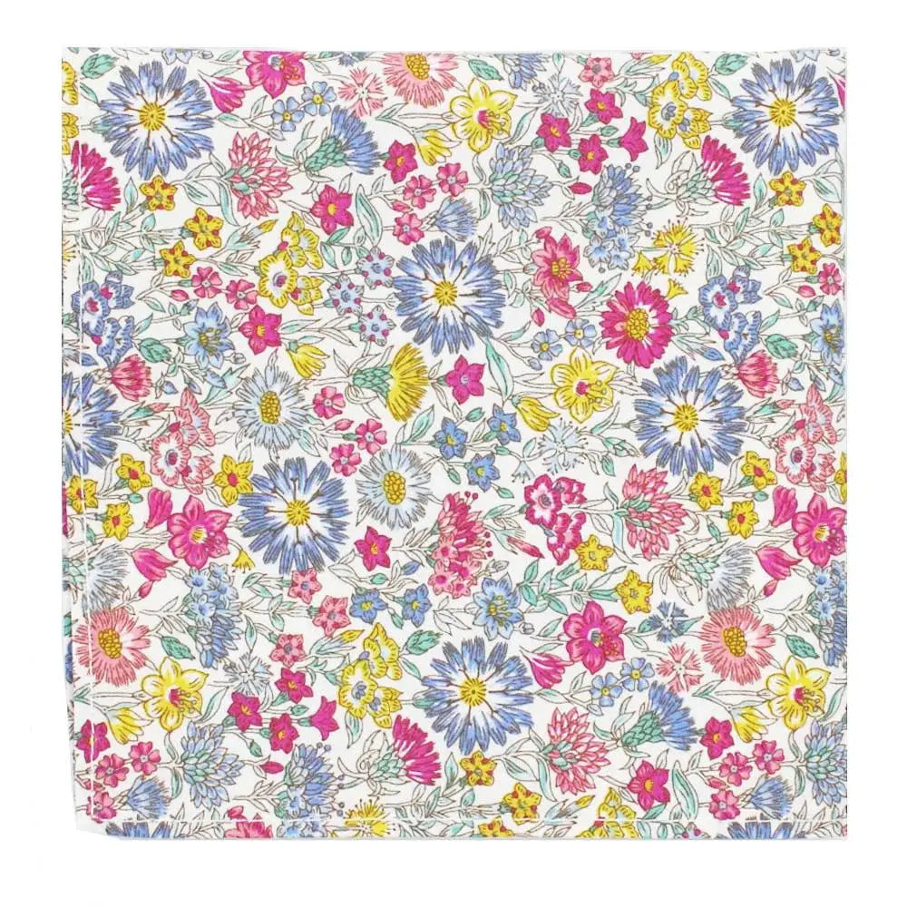 LA Smith May Fields Tie and Hank Set - Premium Liberty Fabric - Perfect for Weddings, Parties & Formal Events