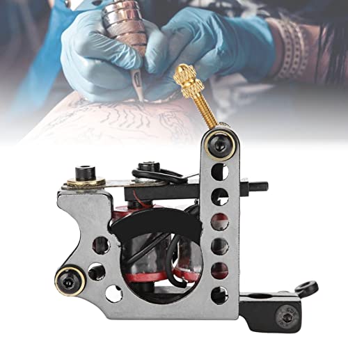 Coil Tattoo Machine - 10 Wrap Copper Coils Gun for Beginners | Tattoo Supplies & Tools for Coloring
