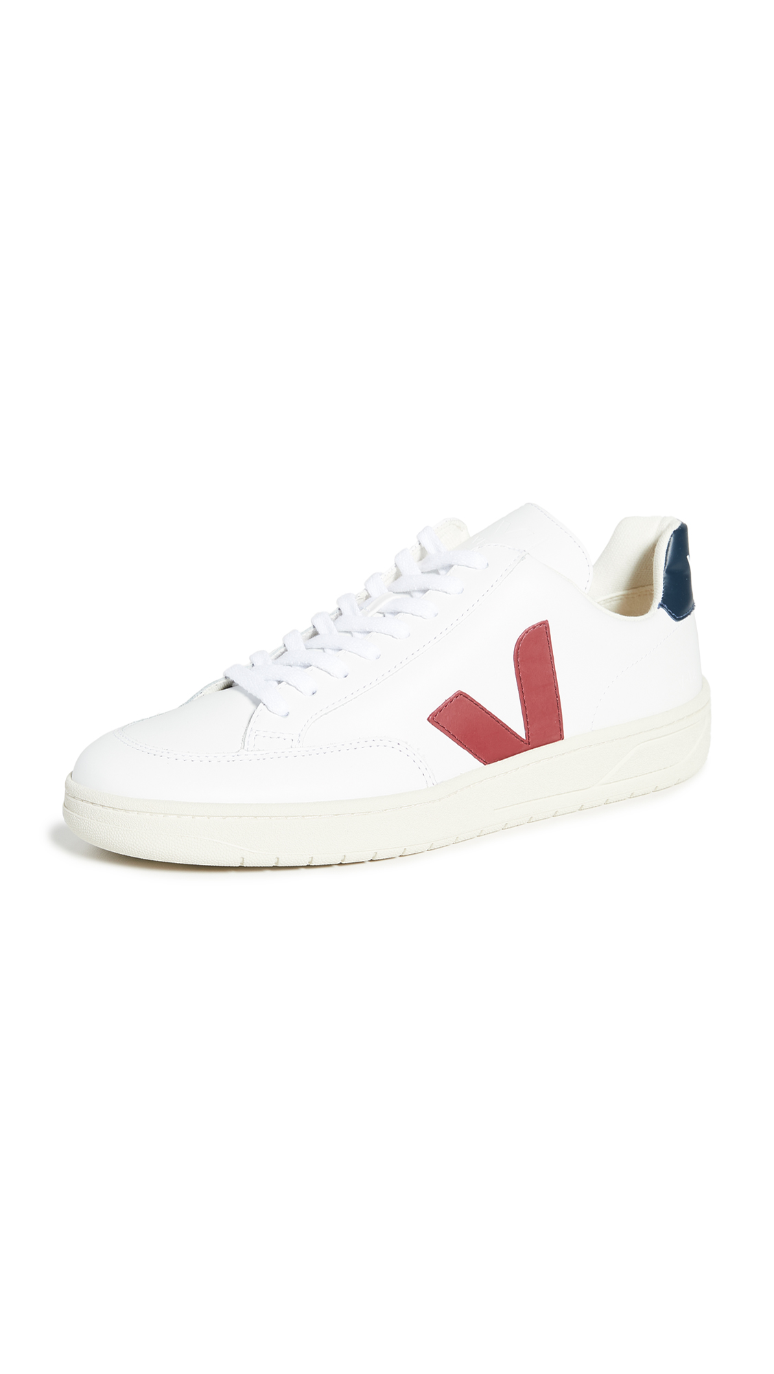 Veja V-12 Leather Sneakers for Men - Eco-Friendly White Casual Shoes | Perfect for Work, Travel & Everyday Wear
