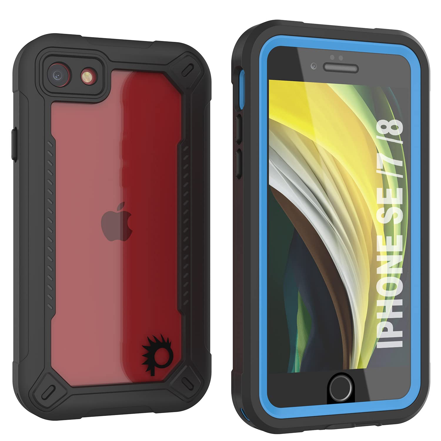 Punkcase Waterproof iPhone 7 Case - IP68 Certified Slim Fit Shockproof Cover with Built-in Screen Protector | Ultimate Protection for iPhone 7 (4.7 Inch 2016 Model) | Perfect for Swimming, Outdoor Sports & Daily Use [Blue]