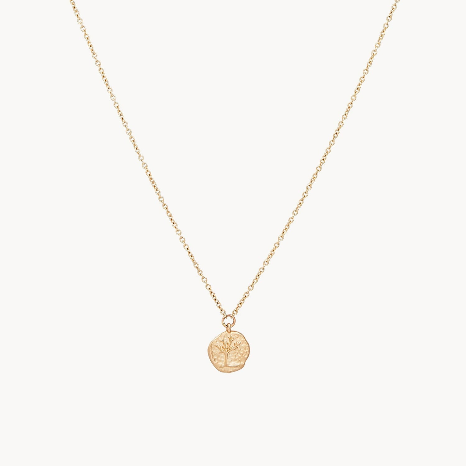 14K Yellow Gold Tree of Life Coin Pendant Necklace - Spiritual Jewelry for Women, Gift for Her, Birthday, Anniversary, Everyday Wear