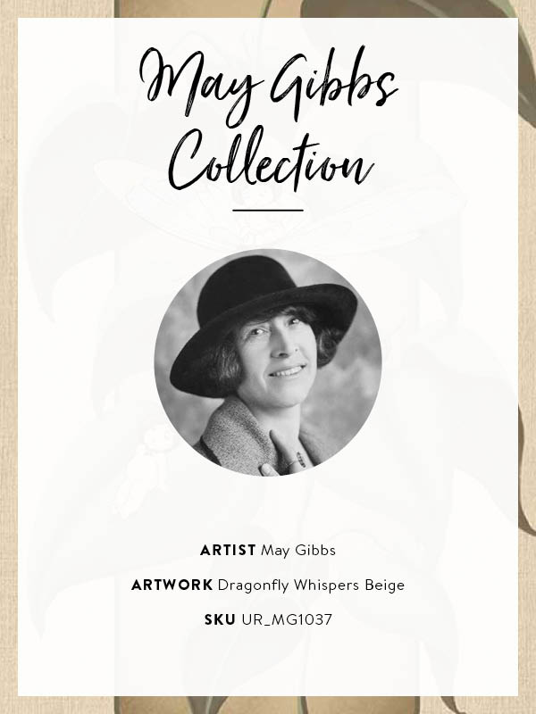 Dragonfly Whispers Beige Unframed Art Print - Nature Inspired Wall Decor for Living Room, Bedroom & Office