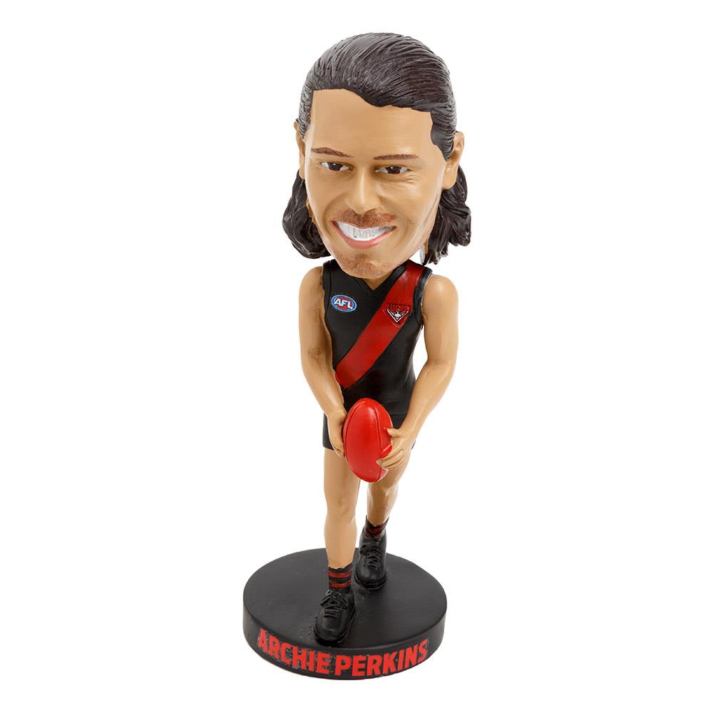 Official AFL Essendon Bombers Archie Perkins Bobblehead - Collectible Football Fan Memorabilia for Home & Office Decor