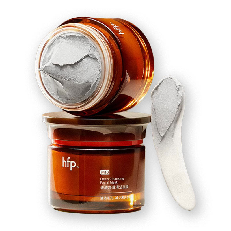 HFP Triple Acid Clay Mask - Deep Pore Cleansing & Exfoliating Face Mask for Acne & Blackheads - Perfect for Oily & Combination Skin - Use for Weekly Detox & Glowing Skin Routine
