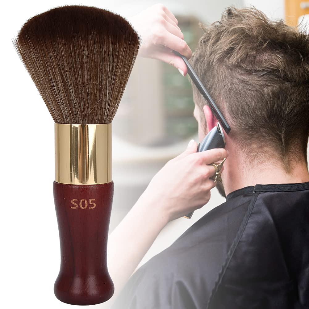 Soft Bristle Cleaning Brush & Hair Styling Brush - Professional Duster & Hair Sweep Brush for Home, Salon & Barber Shop (Reddish Brown) - Perfect for Pet Hair Removal, Dusting Furniture & Styling Hair