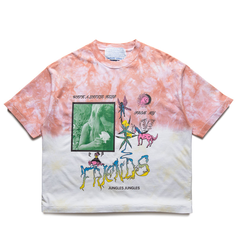 Jungles Help From My Friends Tie Dye T-Shirt - Stylish & Comfortable Graphic Tee for Casual Wear, Music Festivals & Everyday Outfits
