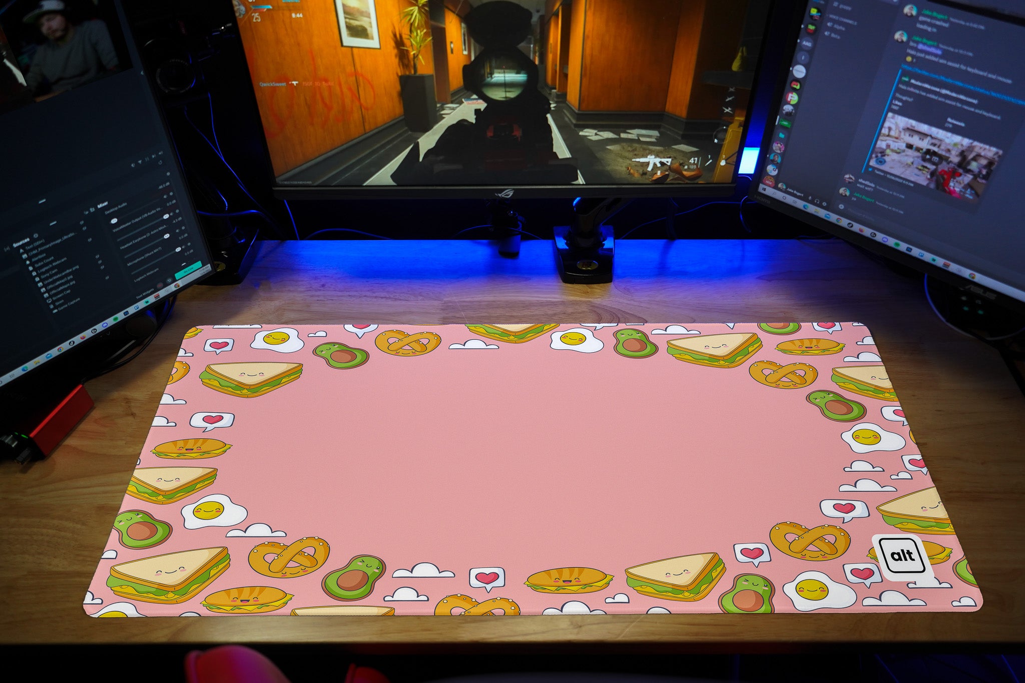 Premium Large Mouse Pad for Gaming & Office - Non-Slip Rubber Base, Smooth Surface - Perfect for Computer, Laptop, Work & Home Desk Setup (Picnic SZN Design)
