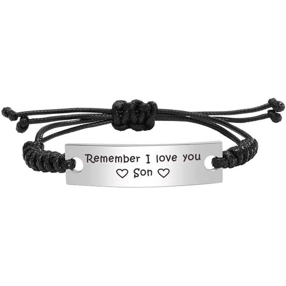 Handmade Black String Bracelet for Boys - Thoughtful Birthday & Christmas Gift from Mom & Dad - Perfect for Everyday Wear, Special Occasions & Keepsakes