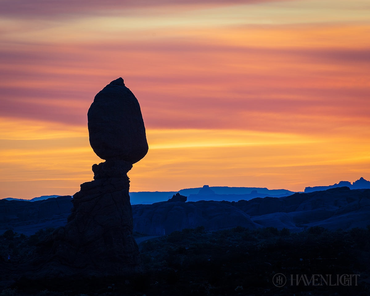 Balancing Rock at Sunset - Stunning Landscape Photo from Arches National Park Utah | Perfect for Wall Art, Home Decor & Travel Inspiration