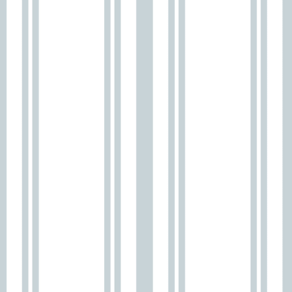 Premium Dorset Striped Linen Fabric - Smoke Blue on White - Ideal for Upholstery, Curtains & Home Decor Projects