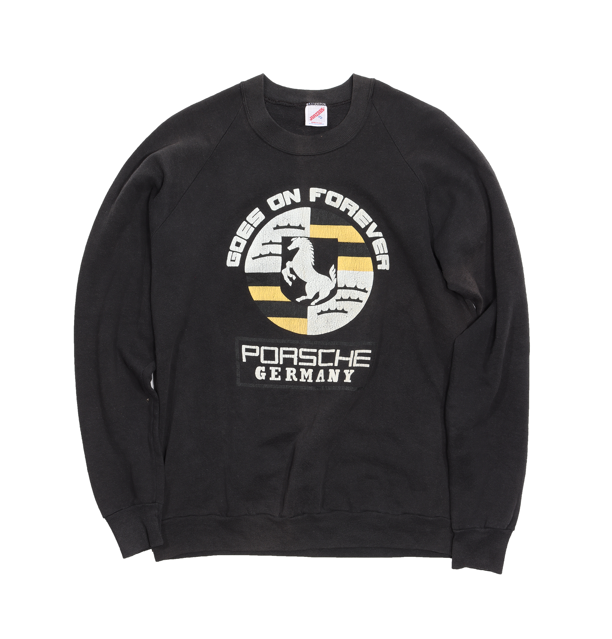 Vintage 1980s Porsche Germany Logo Crewneck Sweatshirt | Retro Unisex Pullover | Perfect for Car Enthusiasts & Casual Wear