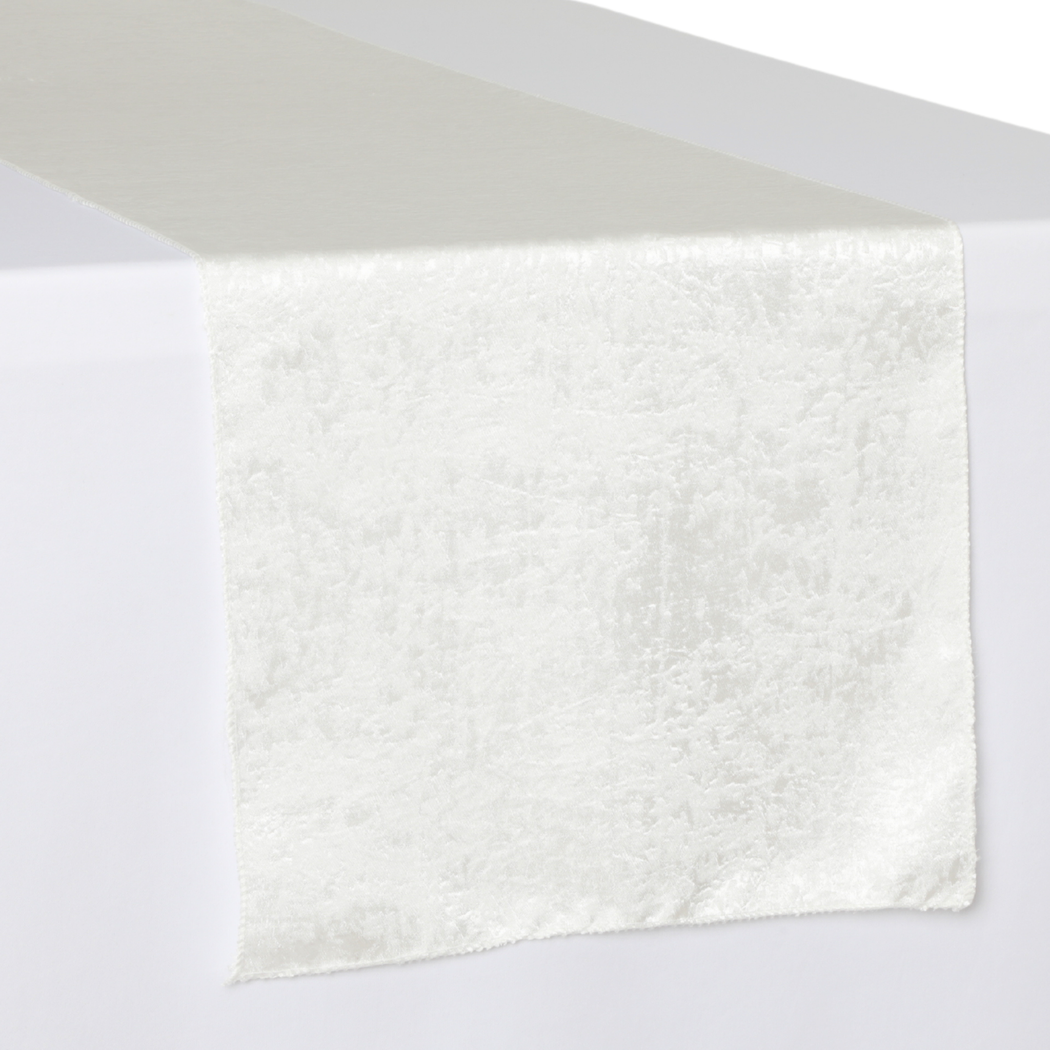 Elegant Crinkle Shimmer Table Runner - Light Ivory/Off White Wedding & Holiday Dining Decor for Parties & Special Occasions