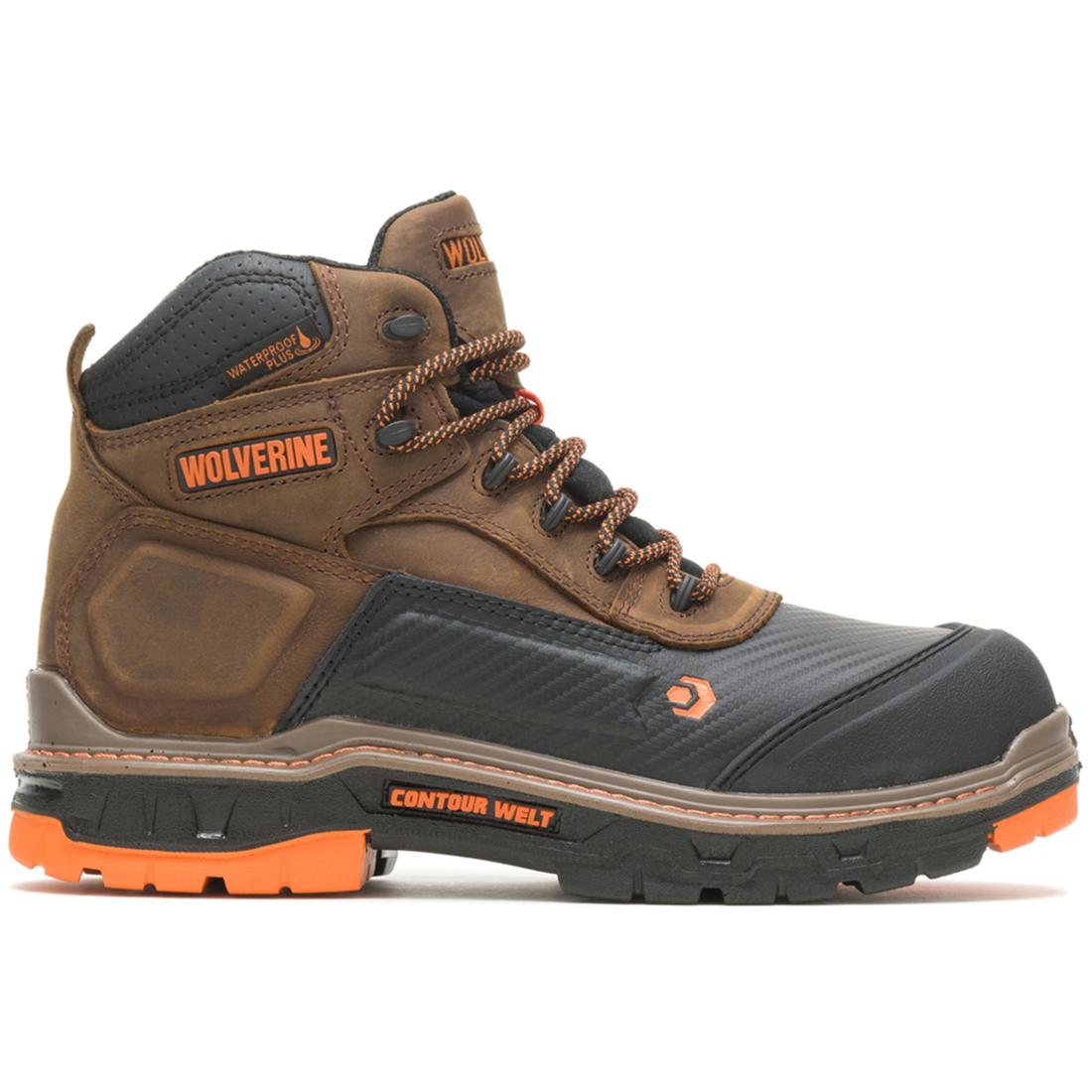 Overpass 6 CarbonMax Waterproof Steel Toe Work Boots for Men - Slip Resistant & Comfortable for Construction, Hiking & Outdoor Jobs