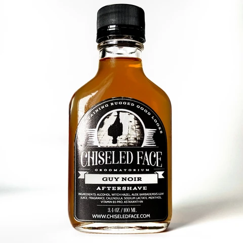 Chiseled Face Guy Noir Aftershave Splash for Men - Alcohol-Free Post Shave Soother with Natural Ingredients - Perfect for Sensitive Skin & Close Shave Routine