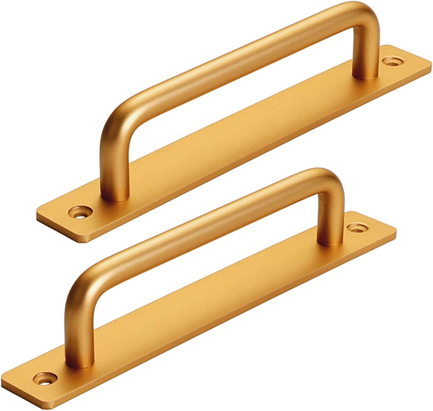 2PCS Sliding Barn Door Cabinet Handles - Heavy Duty Aluminum Alloy Pull Knobs for Cupboard, Wardrobe & Drawer (Golden) - Perfect for Indoor & Outdoor Use in Bathroom, Kitchen & Living Room