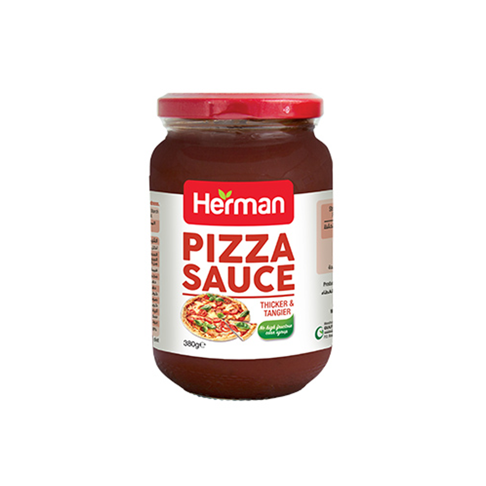 Herman Pizza Sauce 380G - Authentic Italian Tomato Sauce for Homemade Pizza, Pasta & Cooking - Perfect for Family Dinners & Italian Recipes