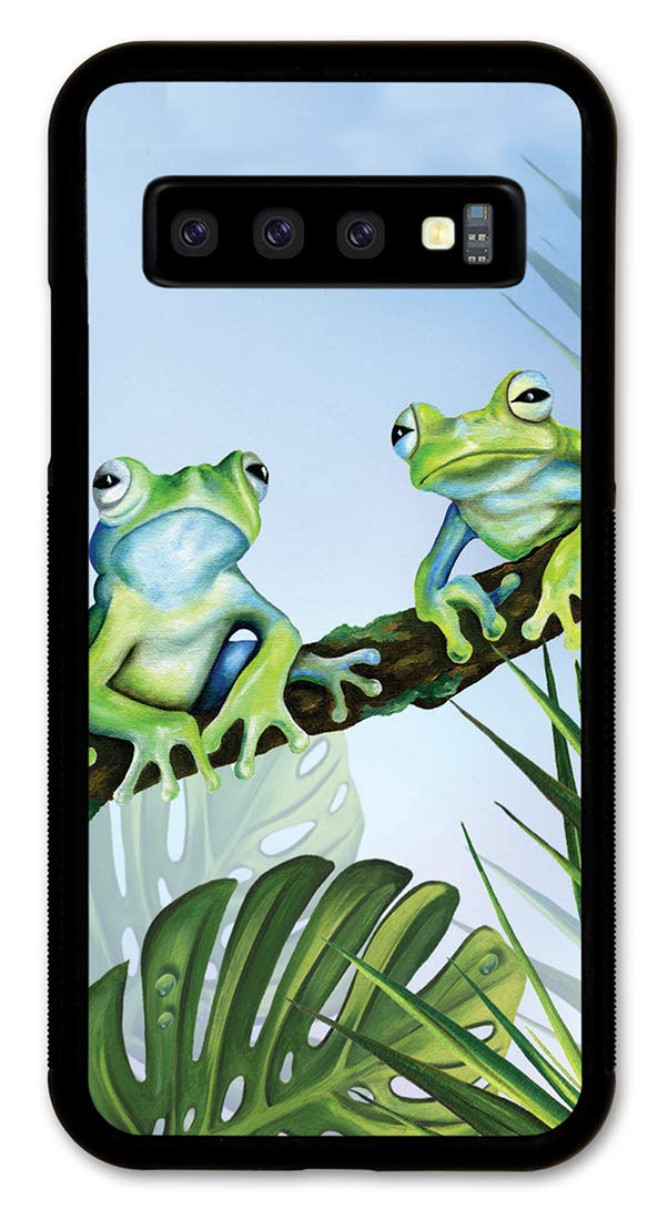 Slim Samsung Galaxy S10+ Case - Green Frogs Design for Protection & Style
