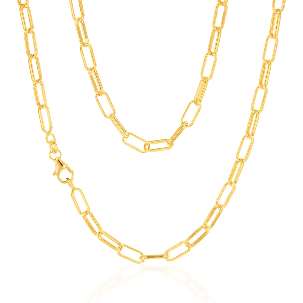 9 Carat Silver Filled Long Belcher Chain Necklace 45cm - Perfect for Layering, Gift Giving & Everyday Elegance