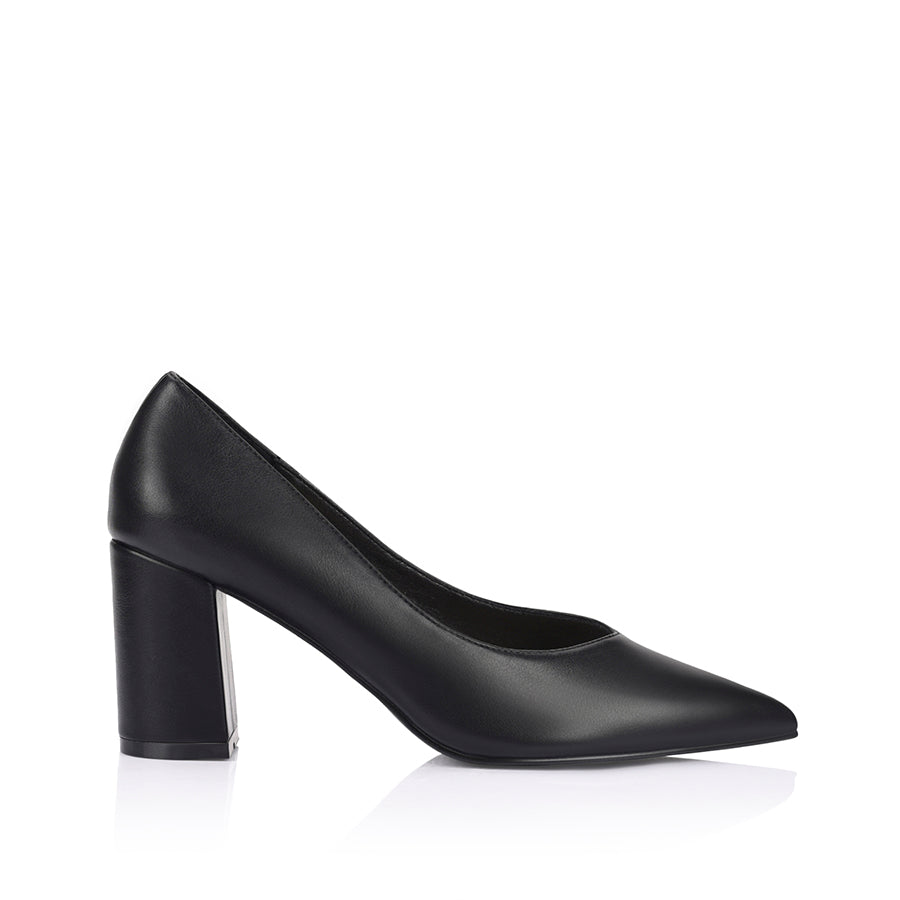 Elliot Block Heel Pumps for Women - Comfortable Black Dress Shoes for Work, Office & Evening Events | Stylish Mid Heel Pumps for Professional & Formal Occasions