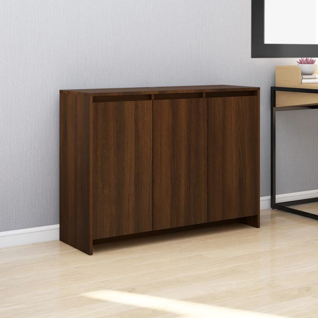 40.2 Inch Brown Oak Sideboard Buffet Cabinet - 13
