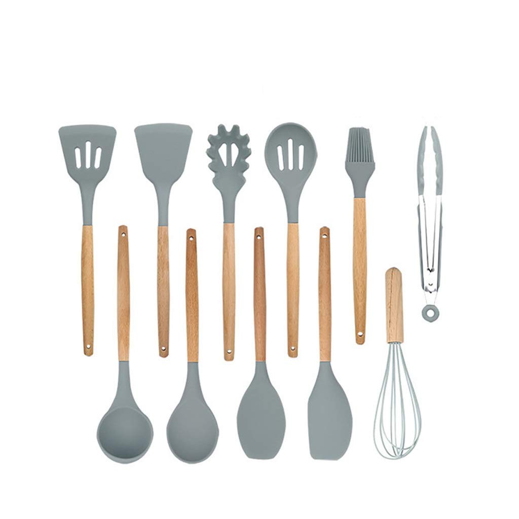 Premium 11-Piece Silicone Kitchen Tool Set - Non-Stick, Heat Resistant & Food Grade Cooking Utensils for Baking, Frying & Mixing - Essential Kitchen Accessories for Home Chefs