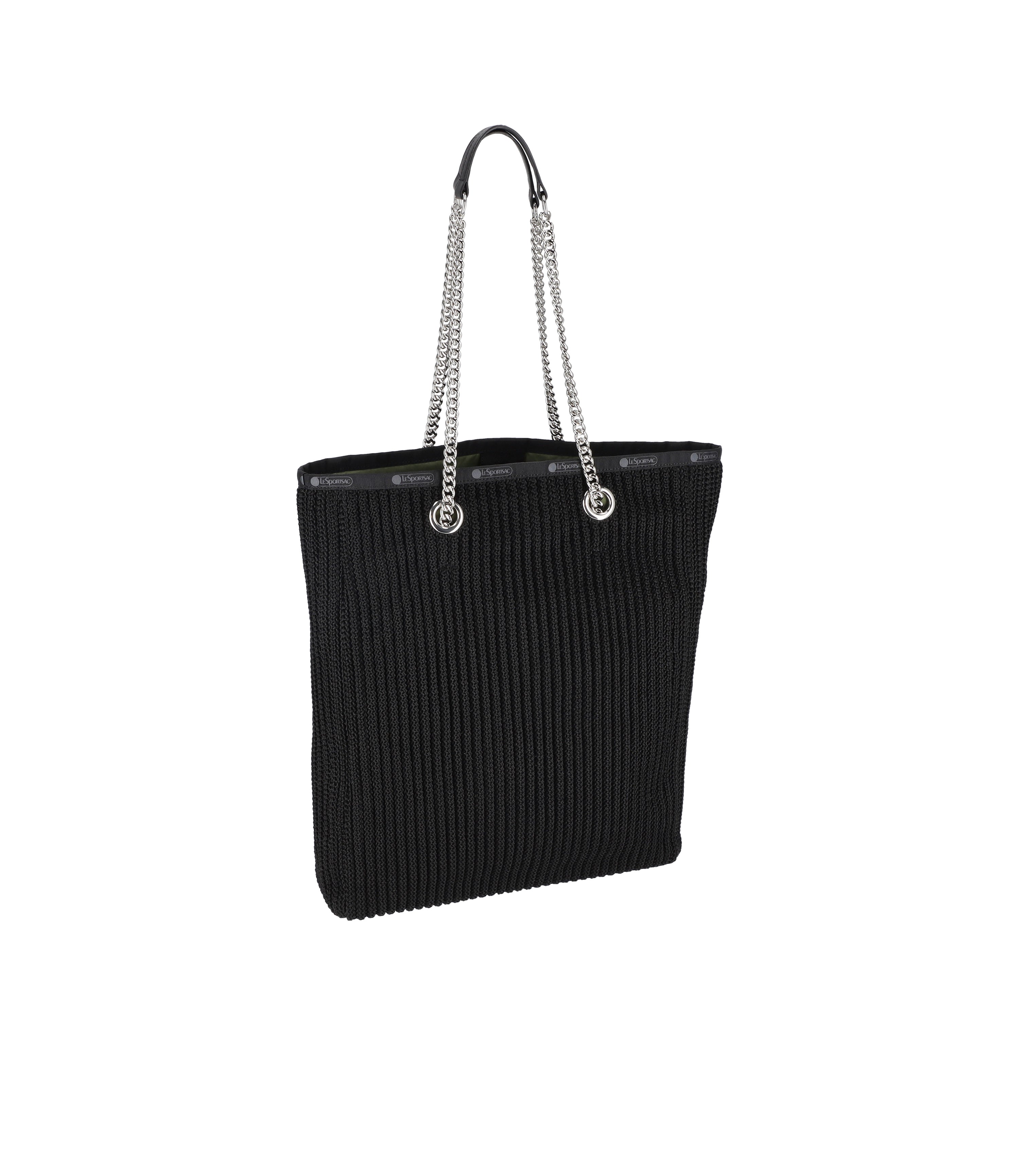 Crochet Chain Stitch North South Tote Bag - Stylish Handmade Beach Tote for Women, Perfect for Shopping, Travel & Summer Outings