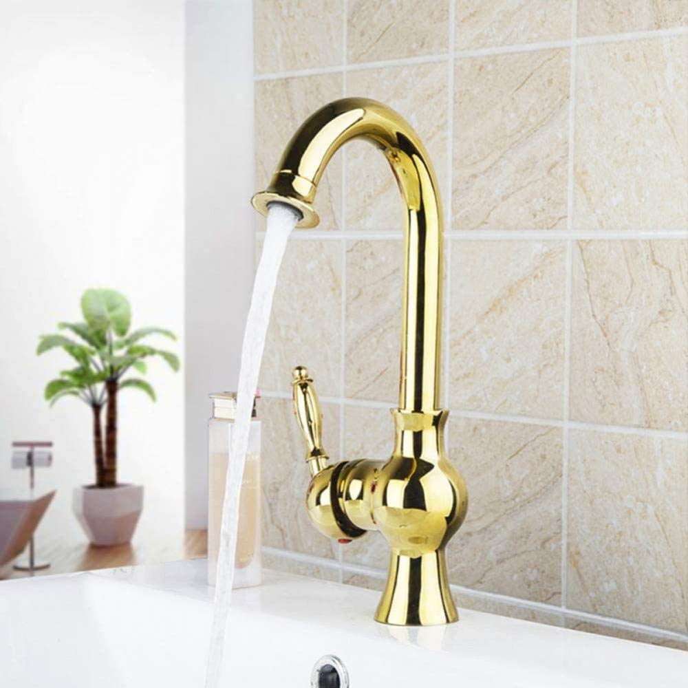Premium Golden Vase Kitchen Faucet with 360° Swivel Spout - DWSS High-Quality Sink Mixer Tap for Modern Home & Restaurant Use