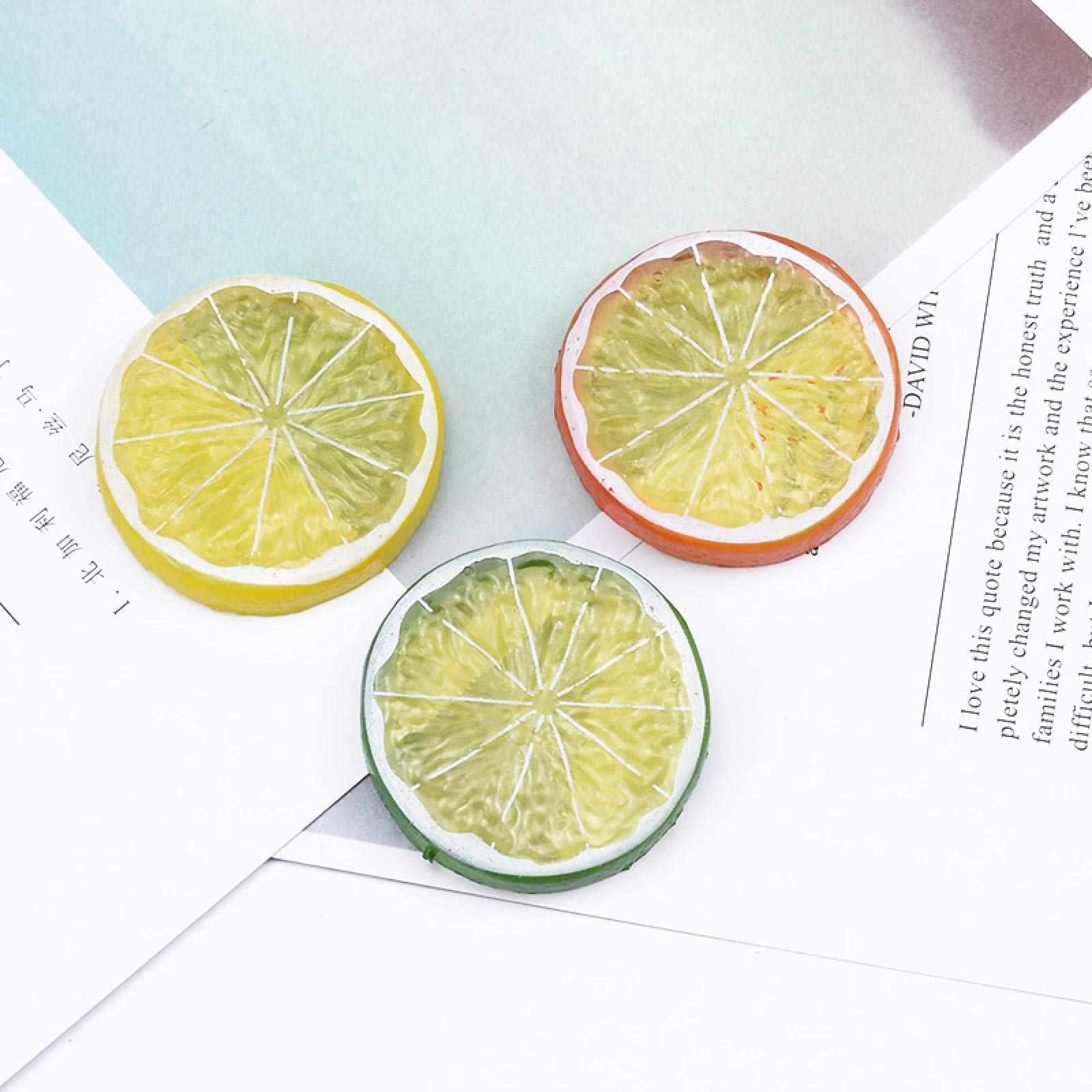 6pcs Artificial Fruit Decorations - Fake Lemons, Apples & More for Home, Scrapbooking, Christmas DIY, Gifts | Fridge Magnets, Pompom Crafts & Table Centerpieces