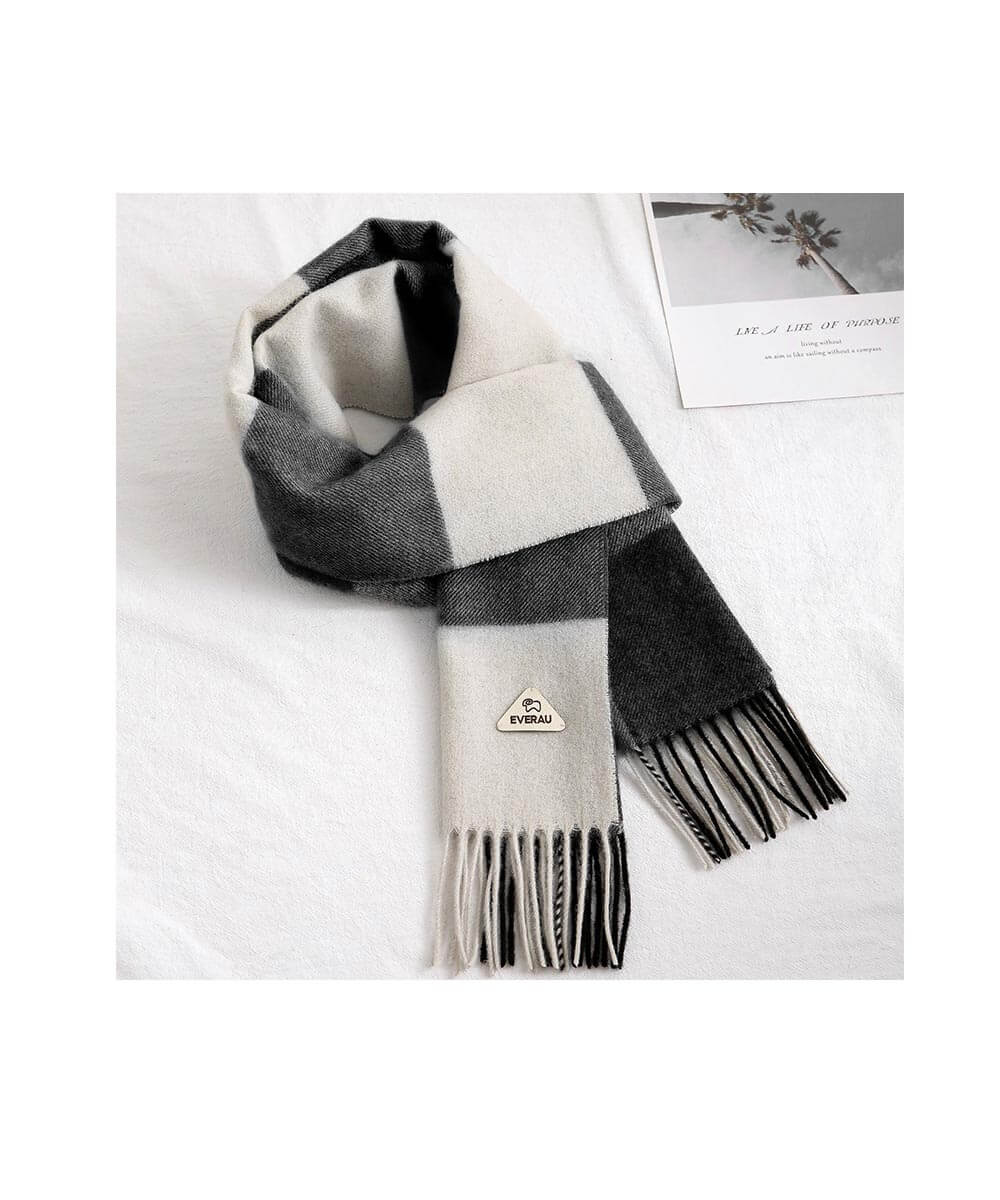 Wool Tartan Scarf - Warm Plaid Blanket Wrap for Women & Men - Soft Winter Fashion Accessory for Outdoor Activities, Travel & Cold Weather