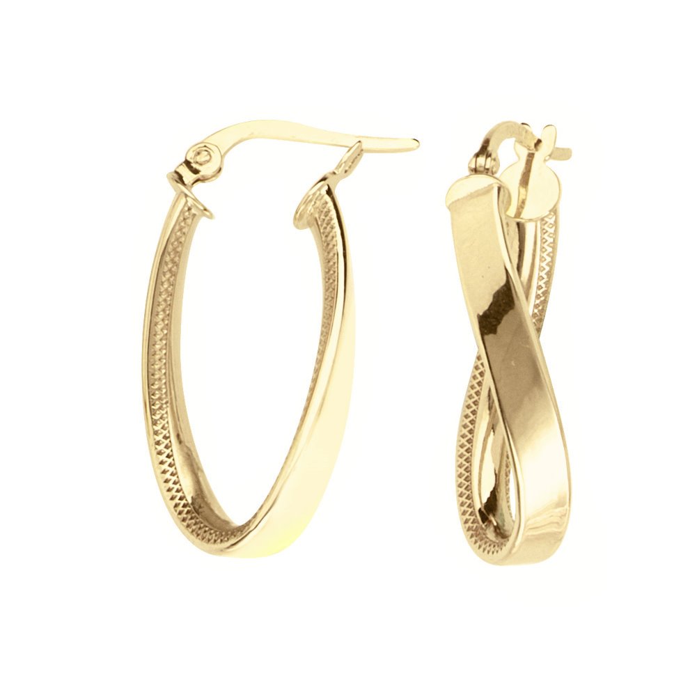 14K Yellow Gold Infinity Loop Hoop Earrings - Dainty Figure Eight Design for Women, Perfect for Everyday Wear, Gifts & Special Occasions