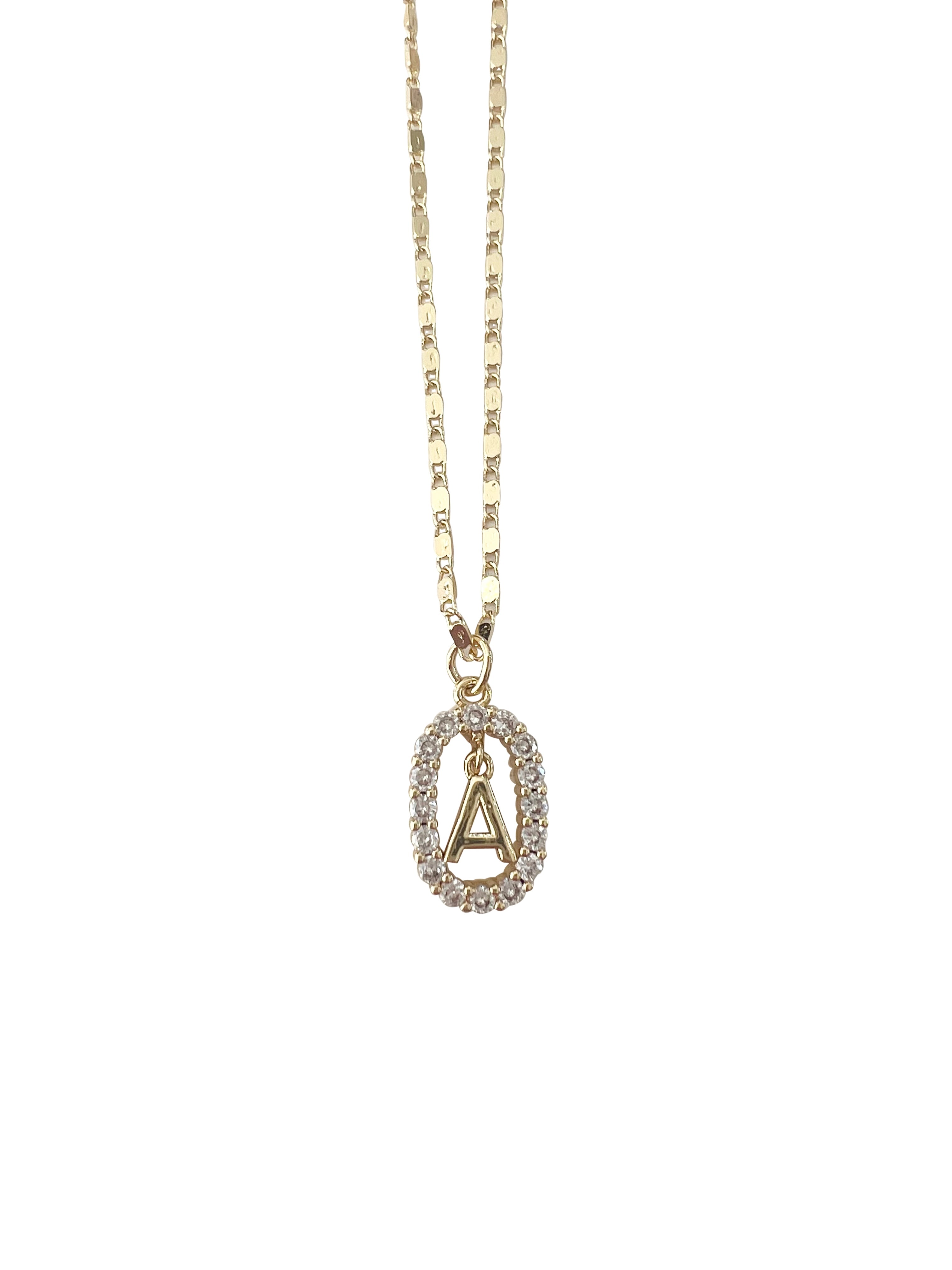 Rina Initial Necklace - Personalized Name Necklace for Women, Sterling Silver Custom Letter Pendant Jewelry Gift for Her - Perfect for Birthdays, Anniversaries & Everyday Wear