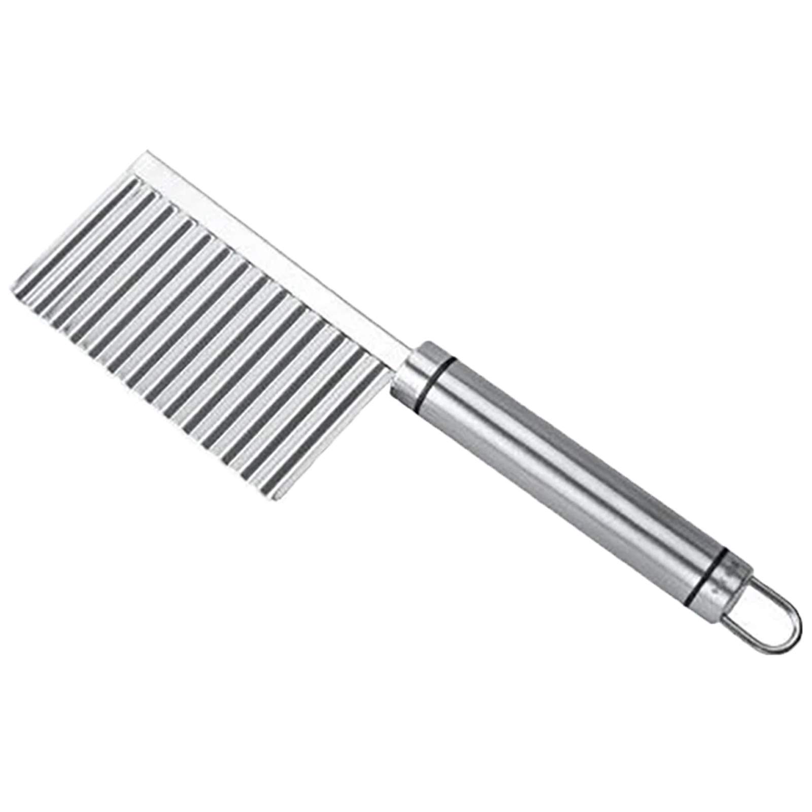 Yiser Stainless Steel Wavy Vegetable & Fruit Cutter - Potato Slicer, Kitchen Gadget for Effortless Cutting - Perfect for Salads, Garnishes & Meal Prep (One Size)